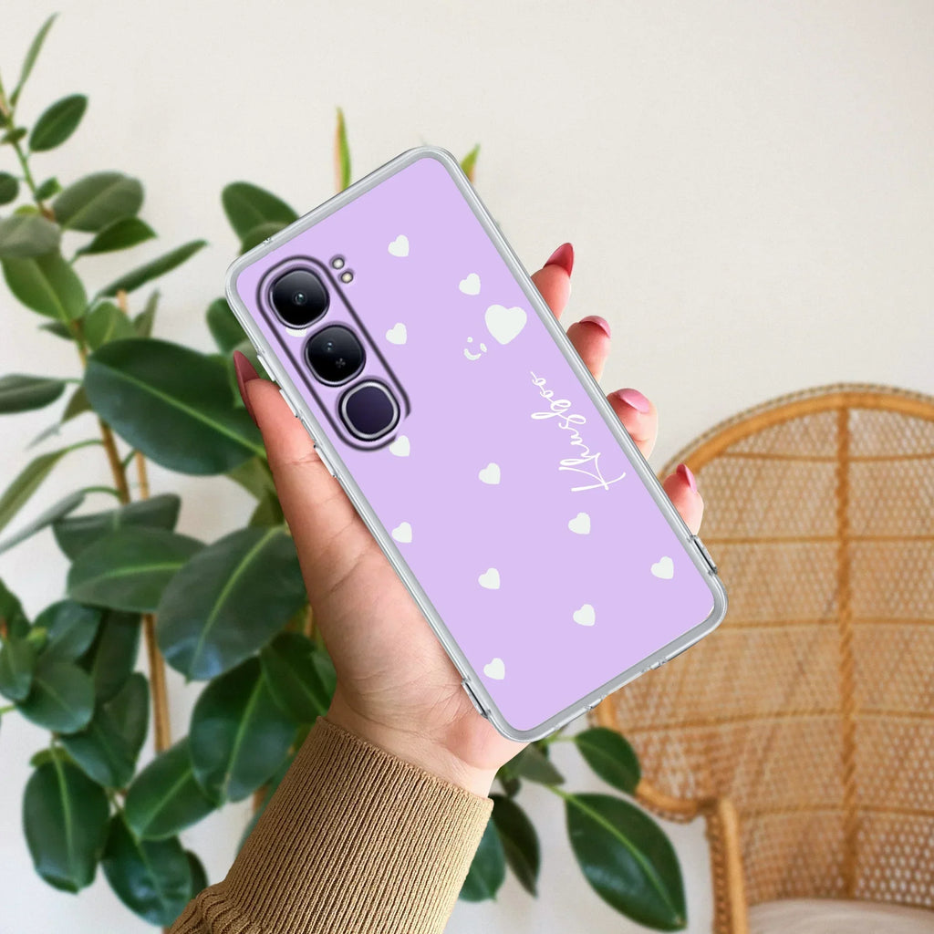 Be Loved Customize Transparent Silicon Case Purple For Vivo Y39 5G