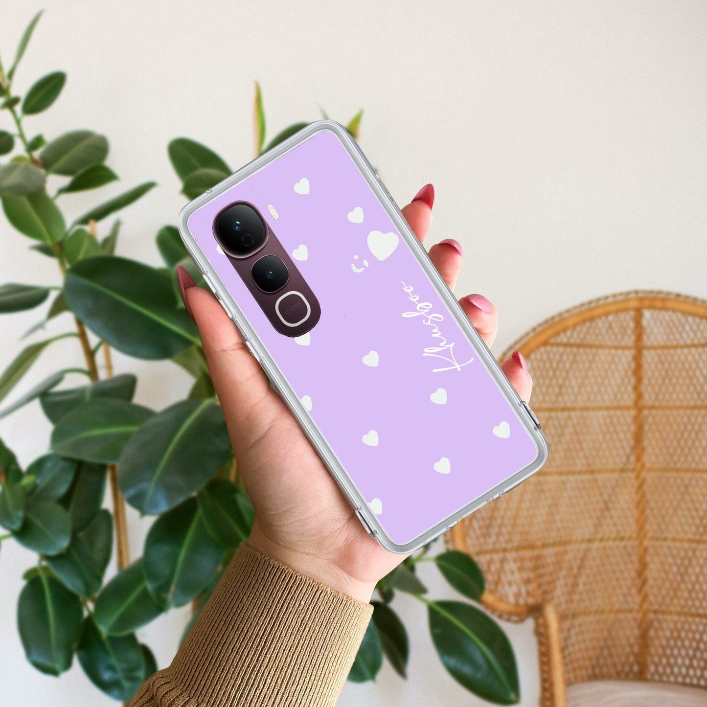 Be Loved Customize Transparent Silicon Case Purple For Vivo