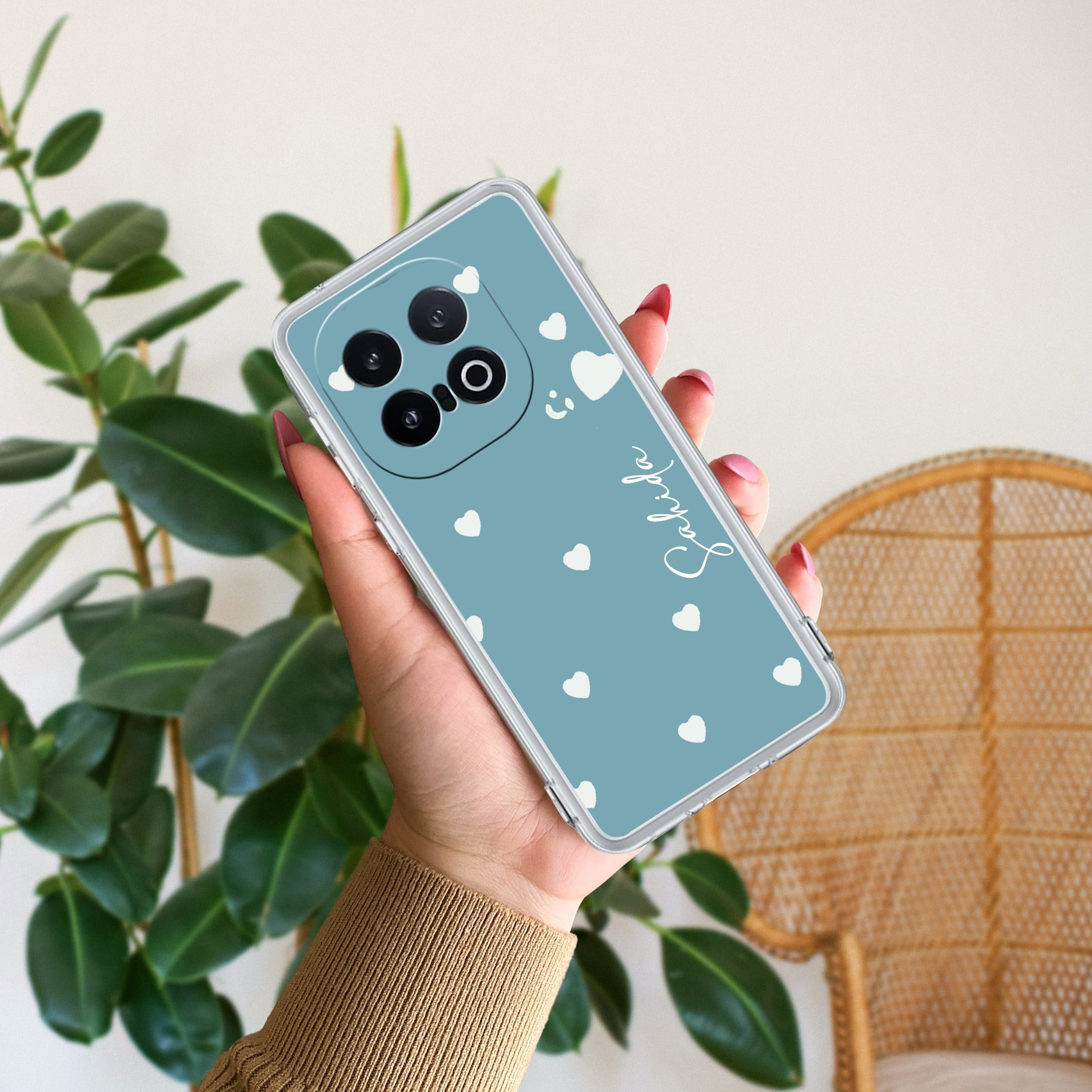 Be Loved Customize Transparent Silicon Case Sky Blue For iQOO - ShopOnCliQ