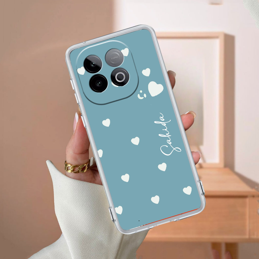 Be Loved Customize Transparent Silicon Case Sky Blue For iQOO Neo 10 5G