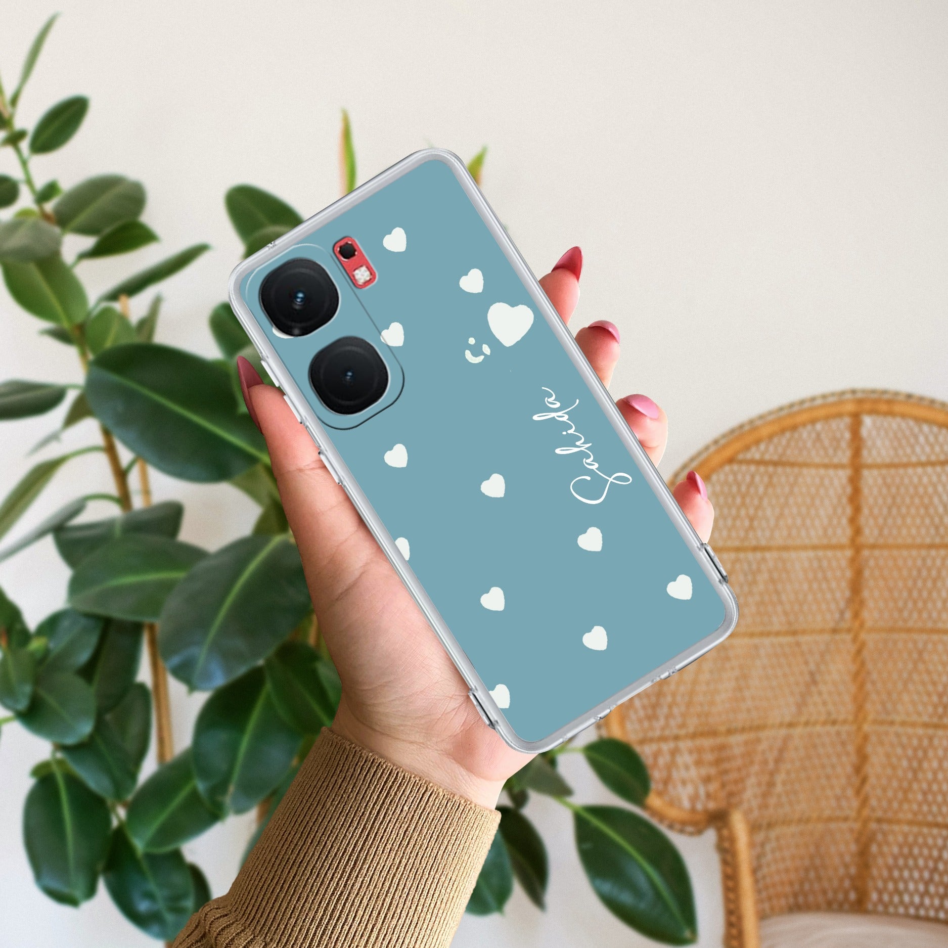 Be Loved Customize Transparent Silicon Case Sky Blue For iQOO Neo 9 Pro 5G