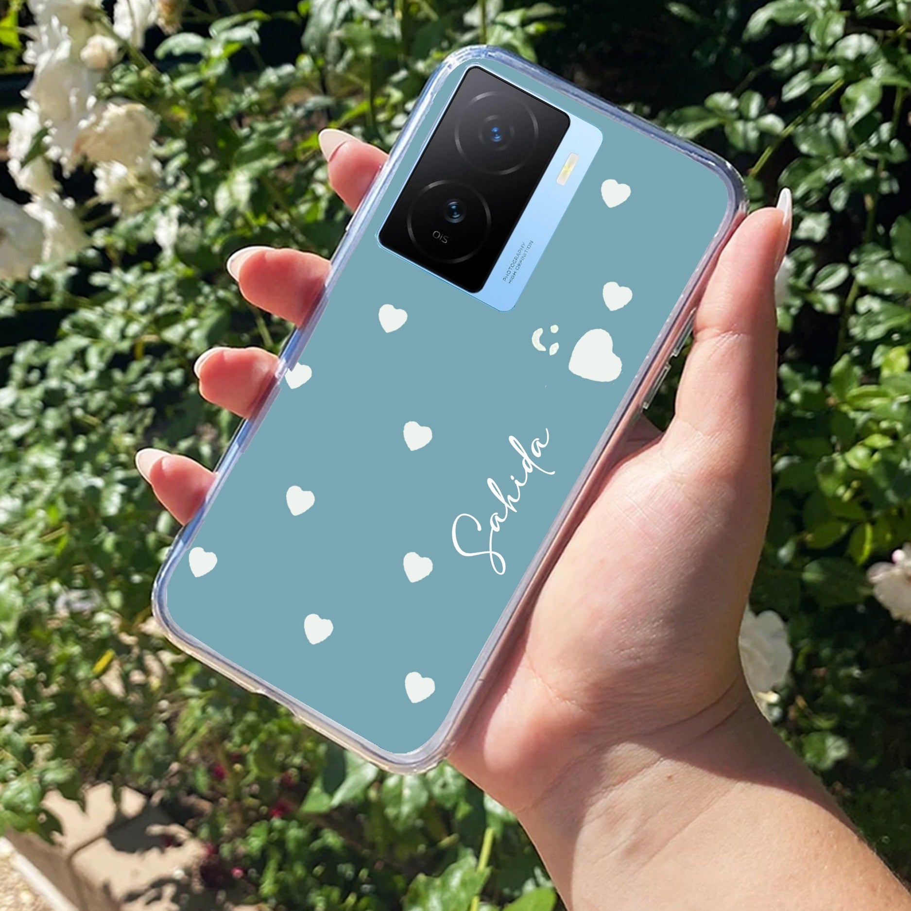 Be Loved Customize Transparent Silicon Case Sky Blue For iQOO Z7s 5G