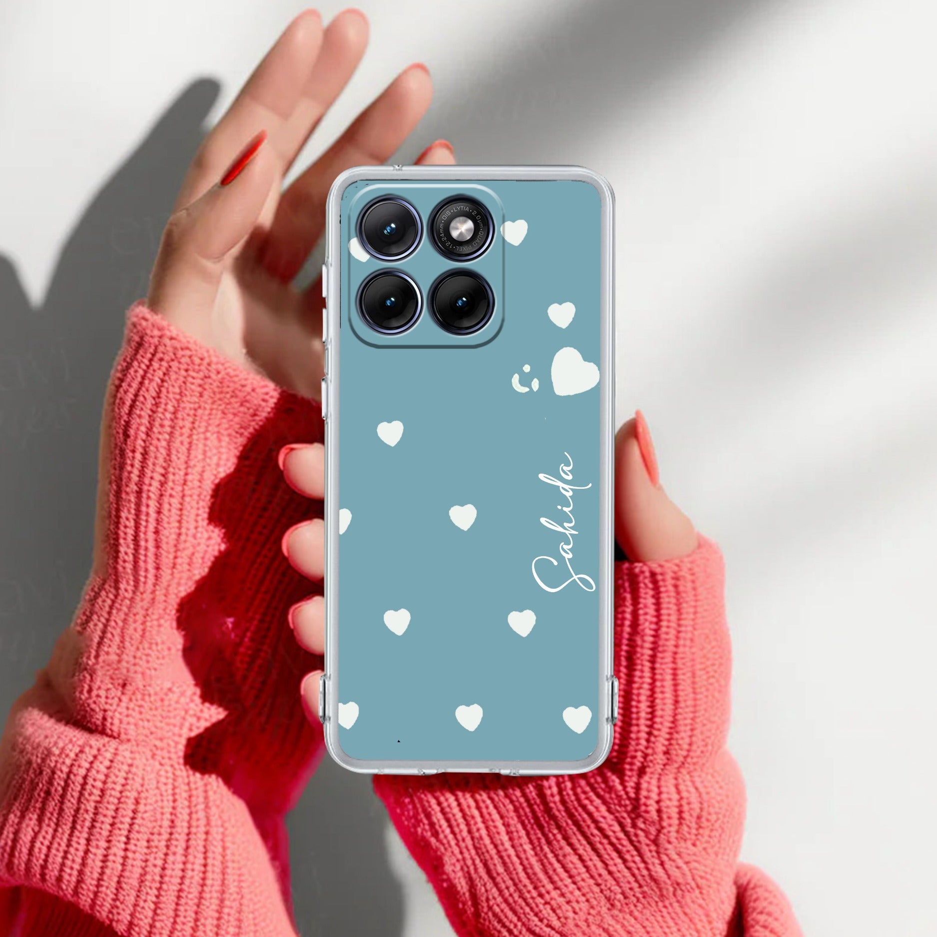Be Loved Customize Anti Yellow Case Sky Blue For Motorola G67 Power 5G