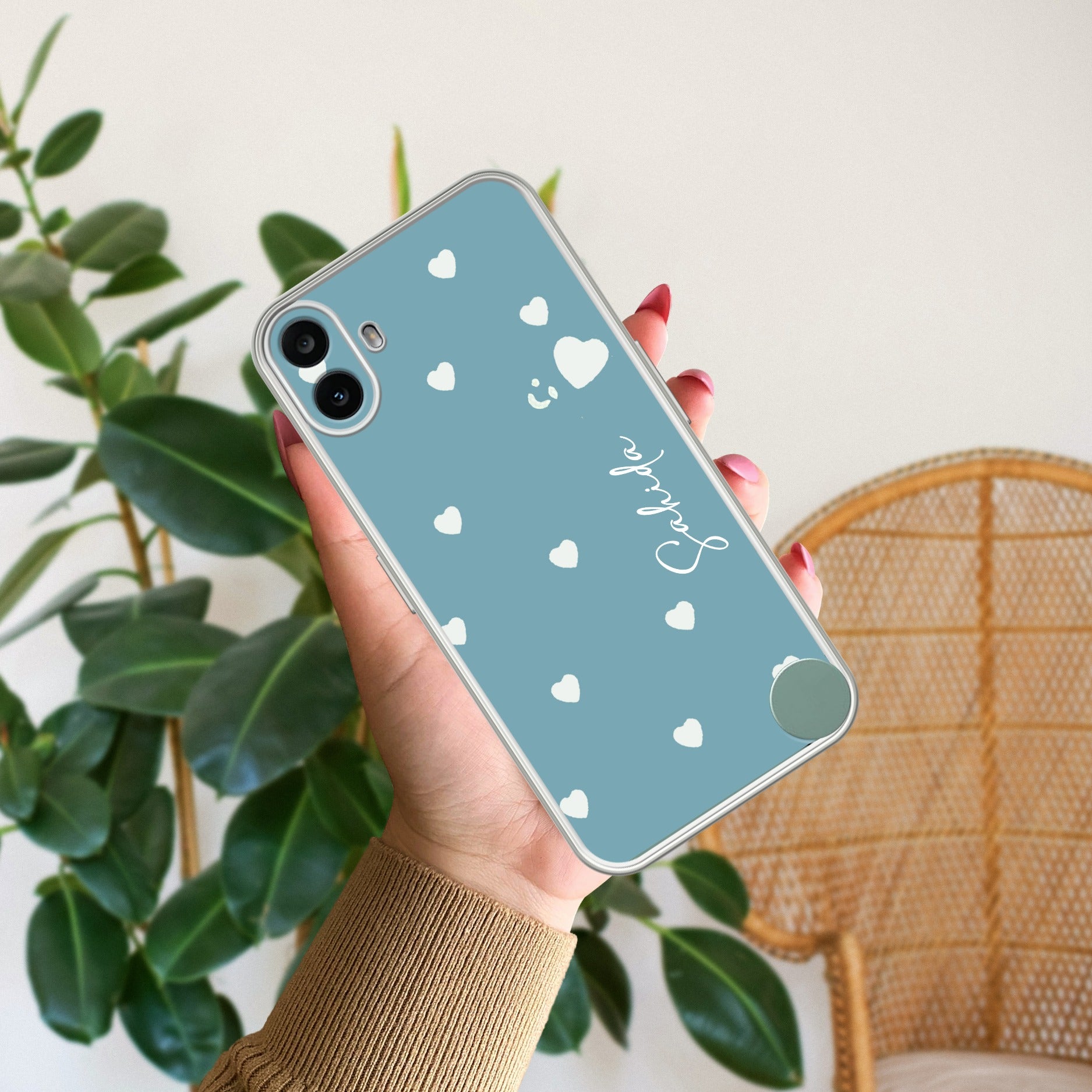 Be Loved Customize Transparent Silicon Case Sky Blue For CMF Nothing Phone 1 5G