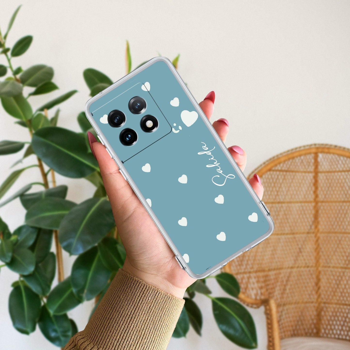 Be Loved Customize Transparent Silicon Case Sky Blue For OnePlus