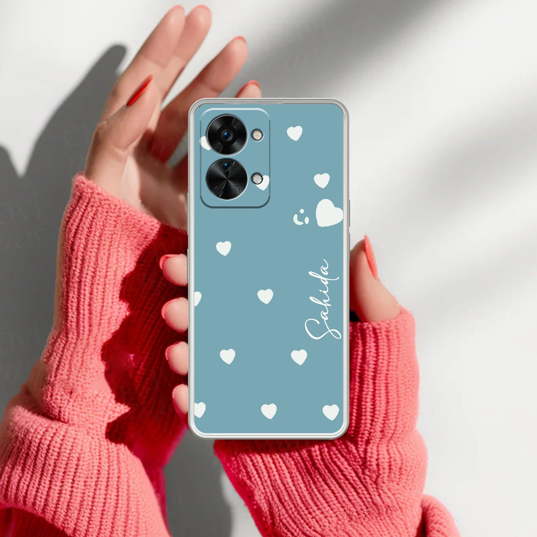 Be Loved Customize Transparent Silicon Case Sky Blue For OnePlus