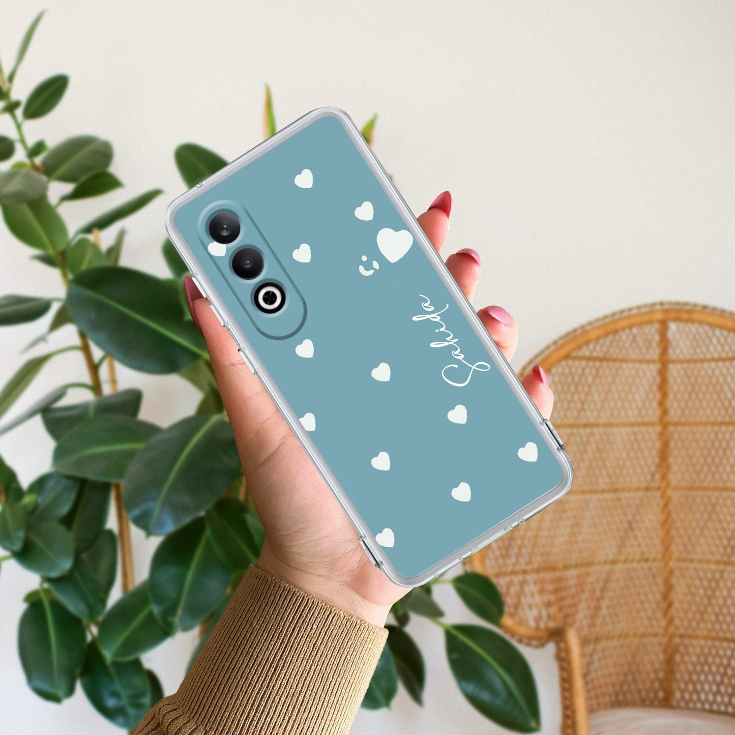 Be Loved Customize Transparent Silicon Case Sky Blue For OnePlus