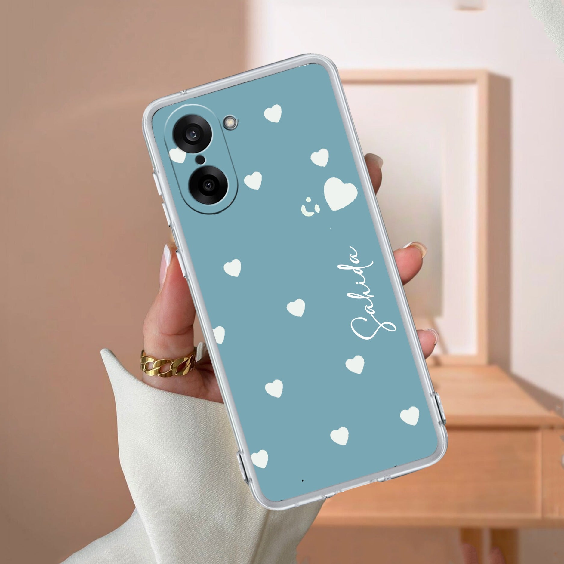 Be Loved Customize Transparent Silicon Case Sky Blue For OnePlus