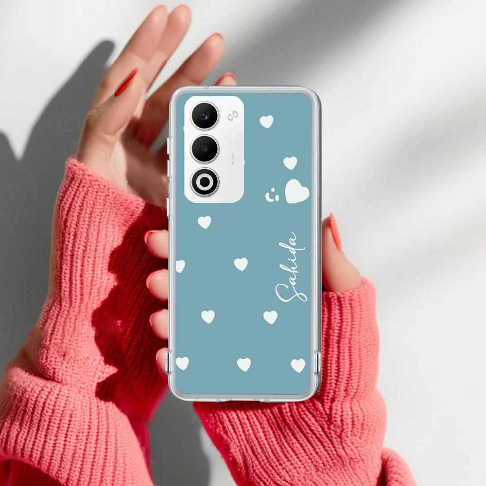 Be Loved Customize Transparent Silicon Case Sky Blue For Oppo