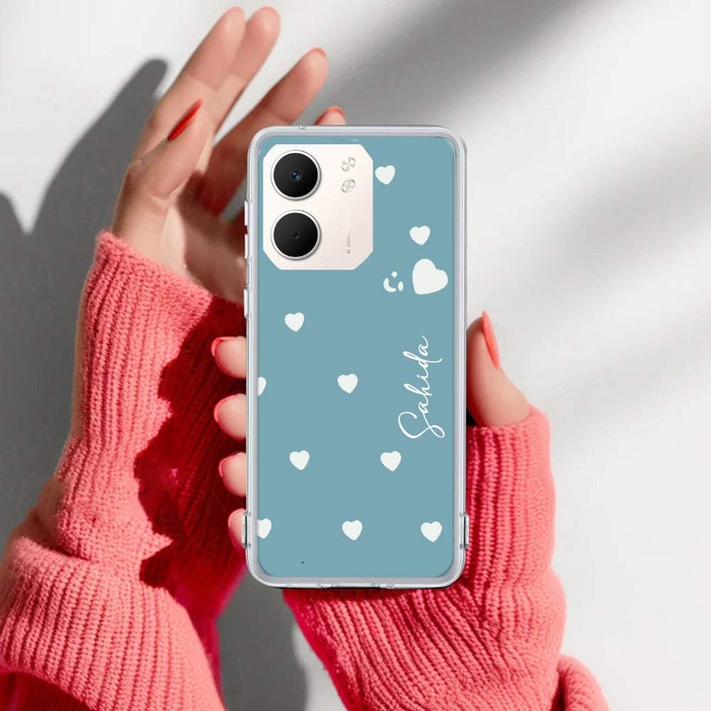 Be Loved Customize Transparent Silicon Case Sky Blue For Oppo