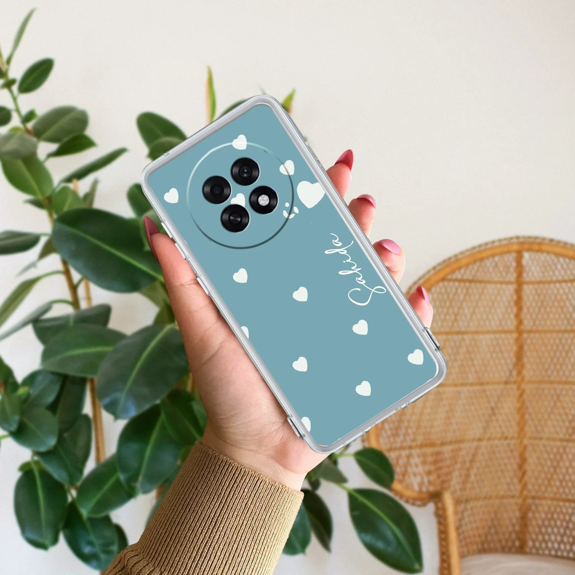 Be Loved Customize Anti Yellow Case Sky Blue For Oppo F31 Pro Plus 5G