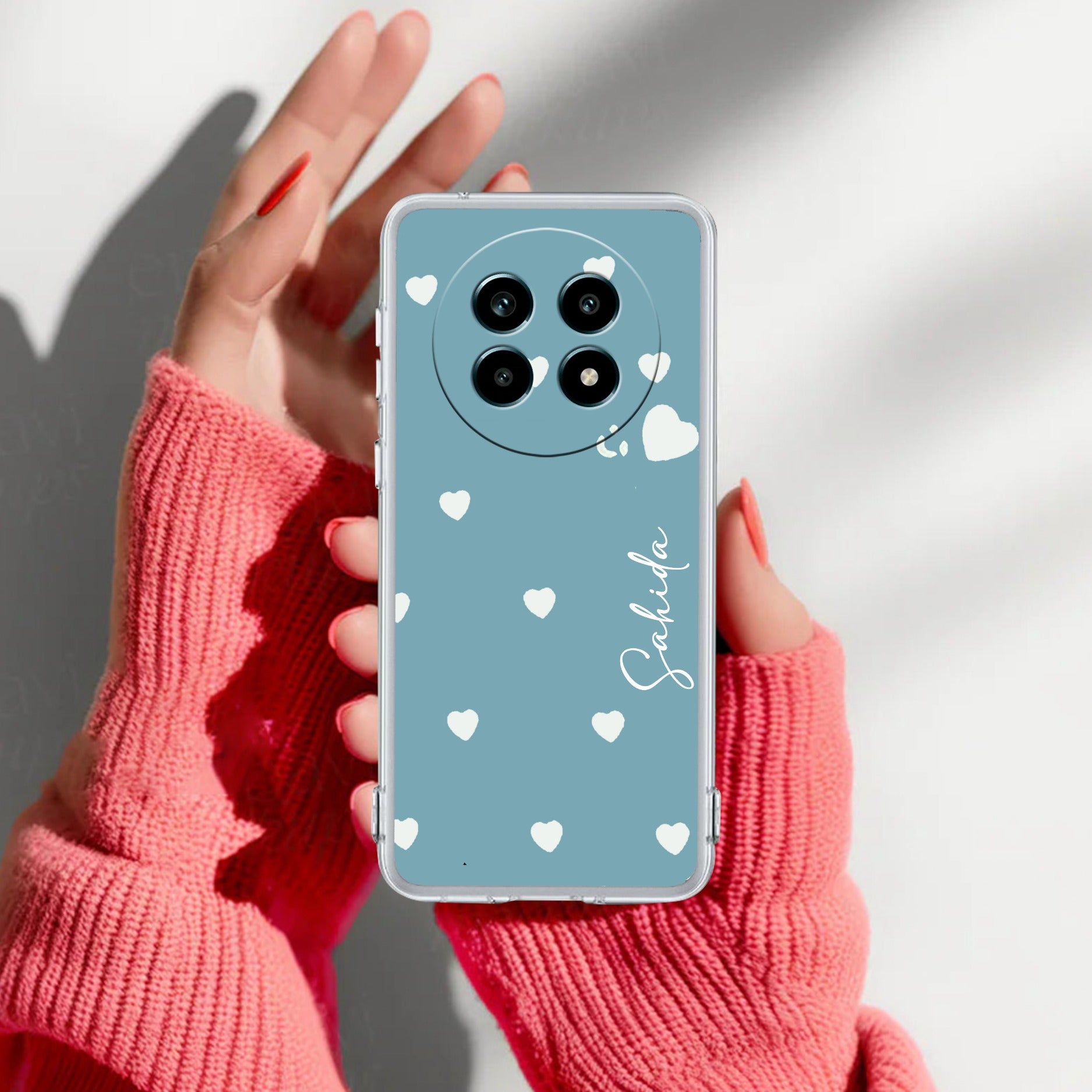 Be Loved Customize Transparent Silicon Case Sky Blue For Realme 14 Pro Lite 5G