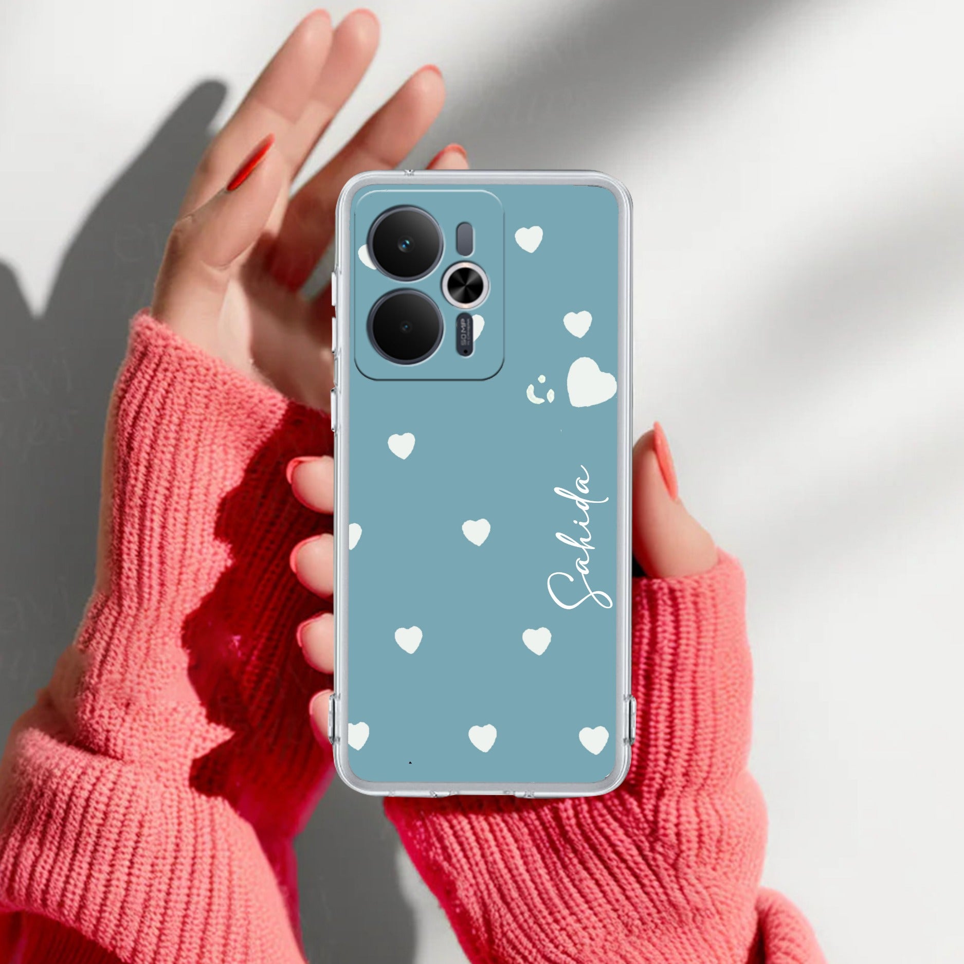 Be Loved Customize Anti Yelllow Case Sky Blue For Realme 14T 5G