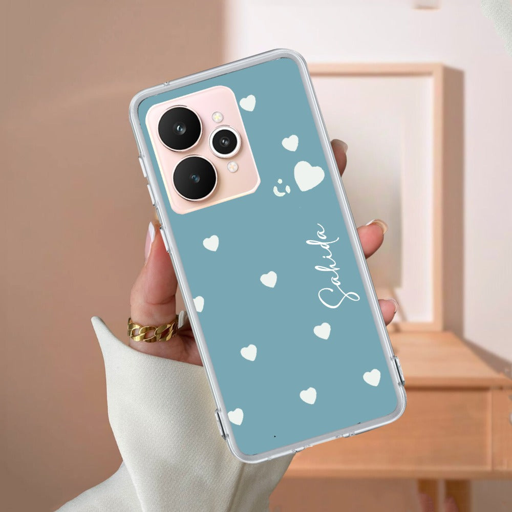 Be Loved Customize Transparent Silicon Case Sky Blue For Realme/Narzo
