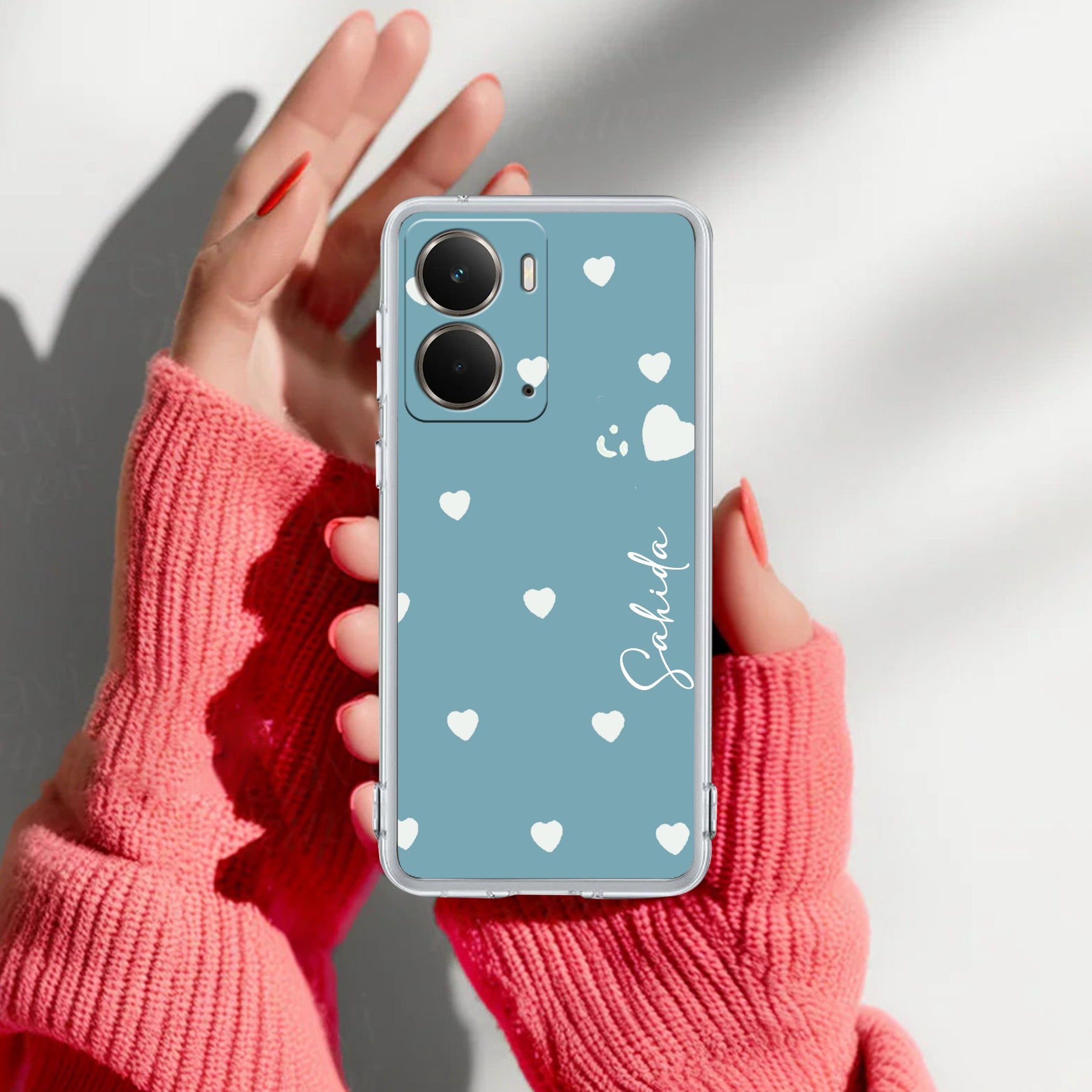 Be Loved Customize Transparent Silicon Case Sky Blue For Realme P3 5G