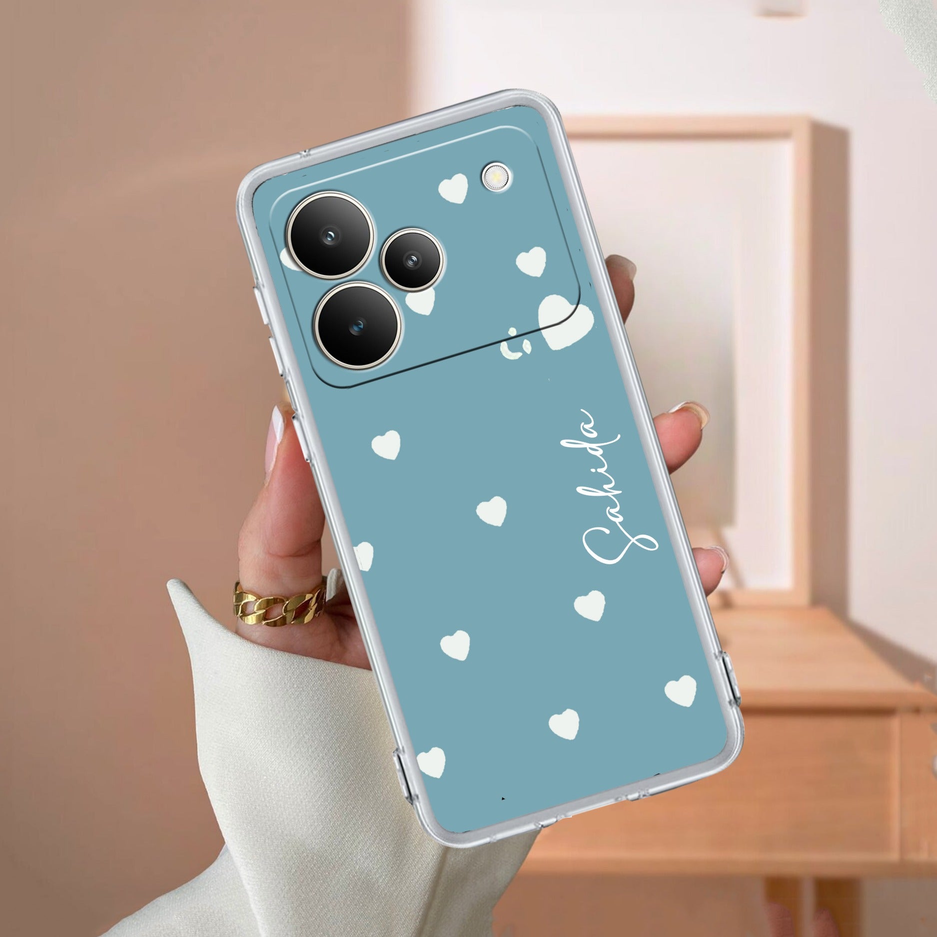 Be Loved Customize Transparent Silicon Case Sky Blue For Realme P4 5G