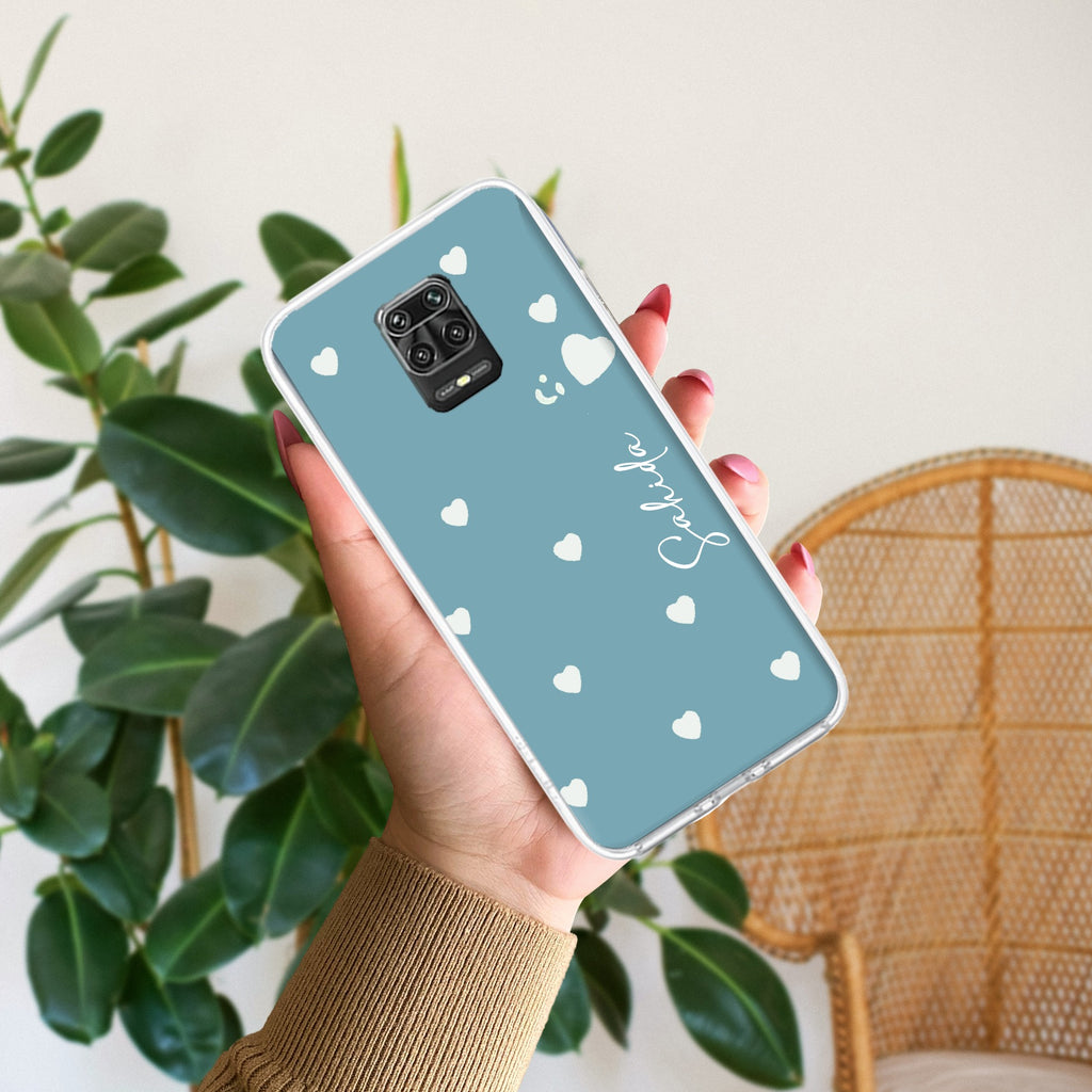 Be Loved Customize Transparent Silicon Case Sky Blue For Redmi Note 9 Pro / Redmi Note 9 Pro Max / Redmi Note 10 lite