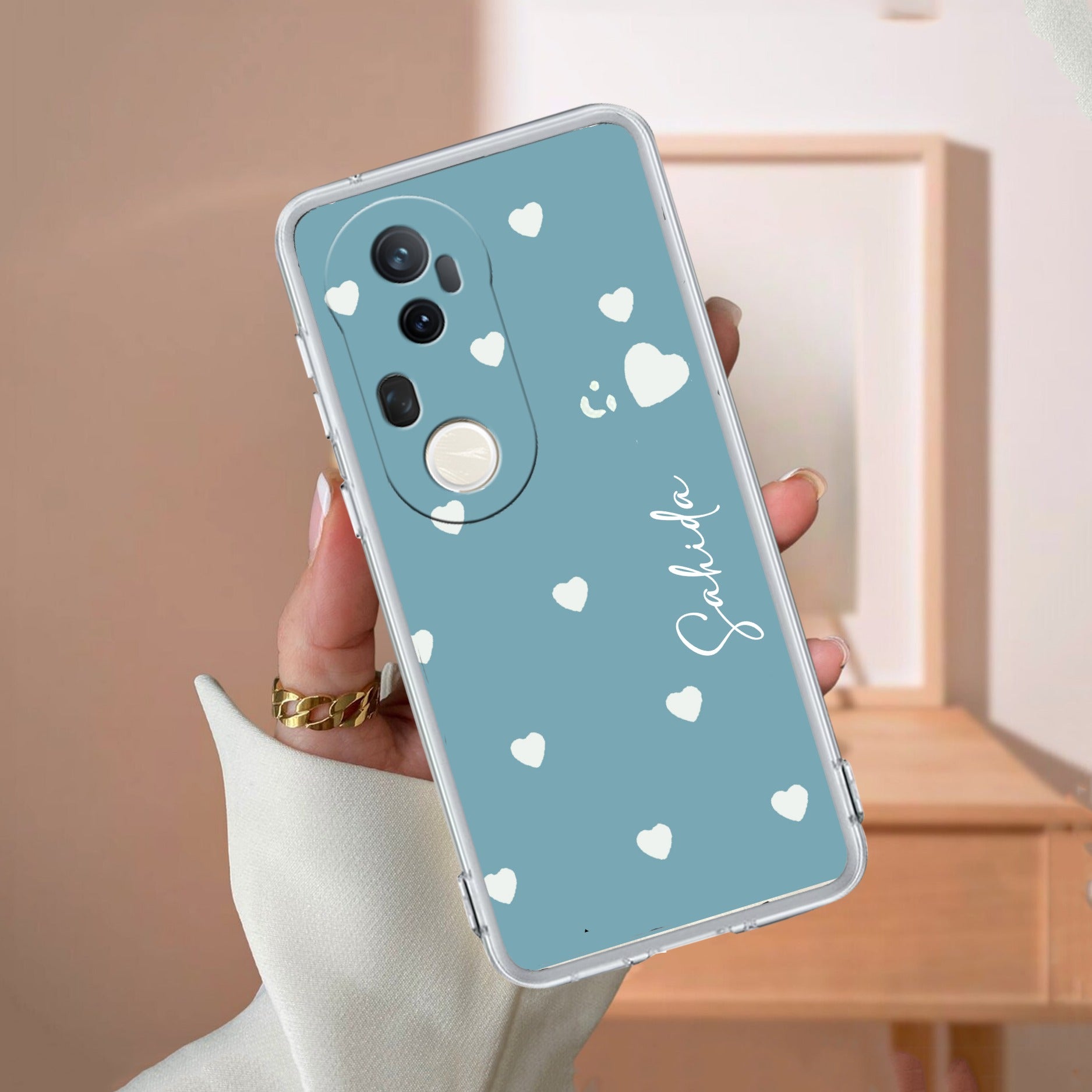 Be Loved Customize Transparent Silicon Case Sky Blue For Vivo T4 Ultra 5G