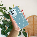 Be Loved Customize Transparent Silicon Case Sky Blue For Vivo V21e 5G