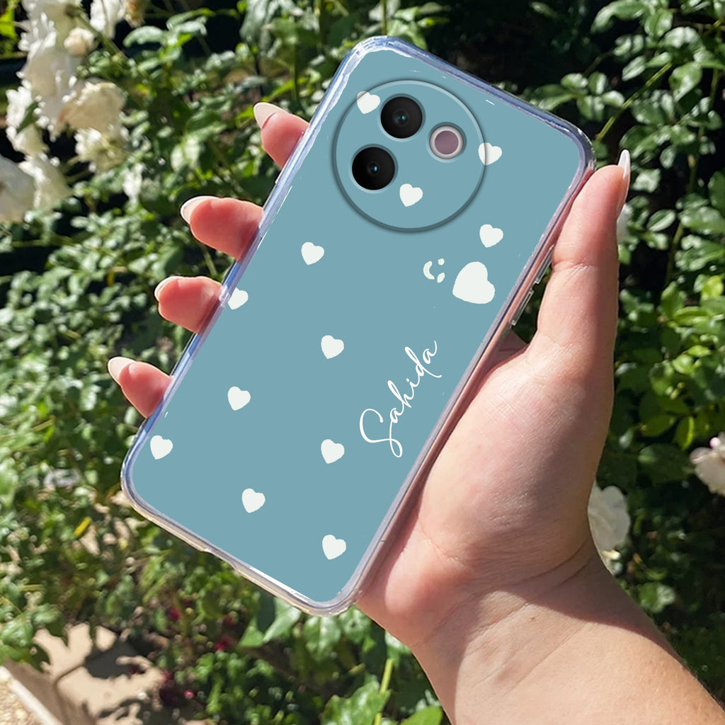 Be Loved Customize Transparent Silicon Case Sky Blue For Vivo V30e 5G