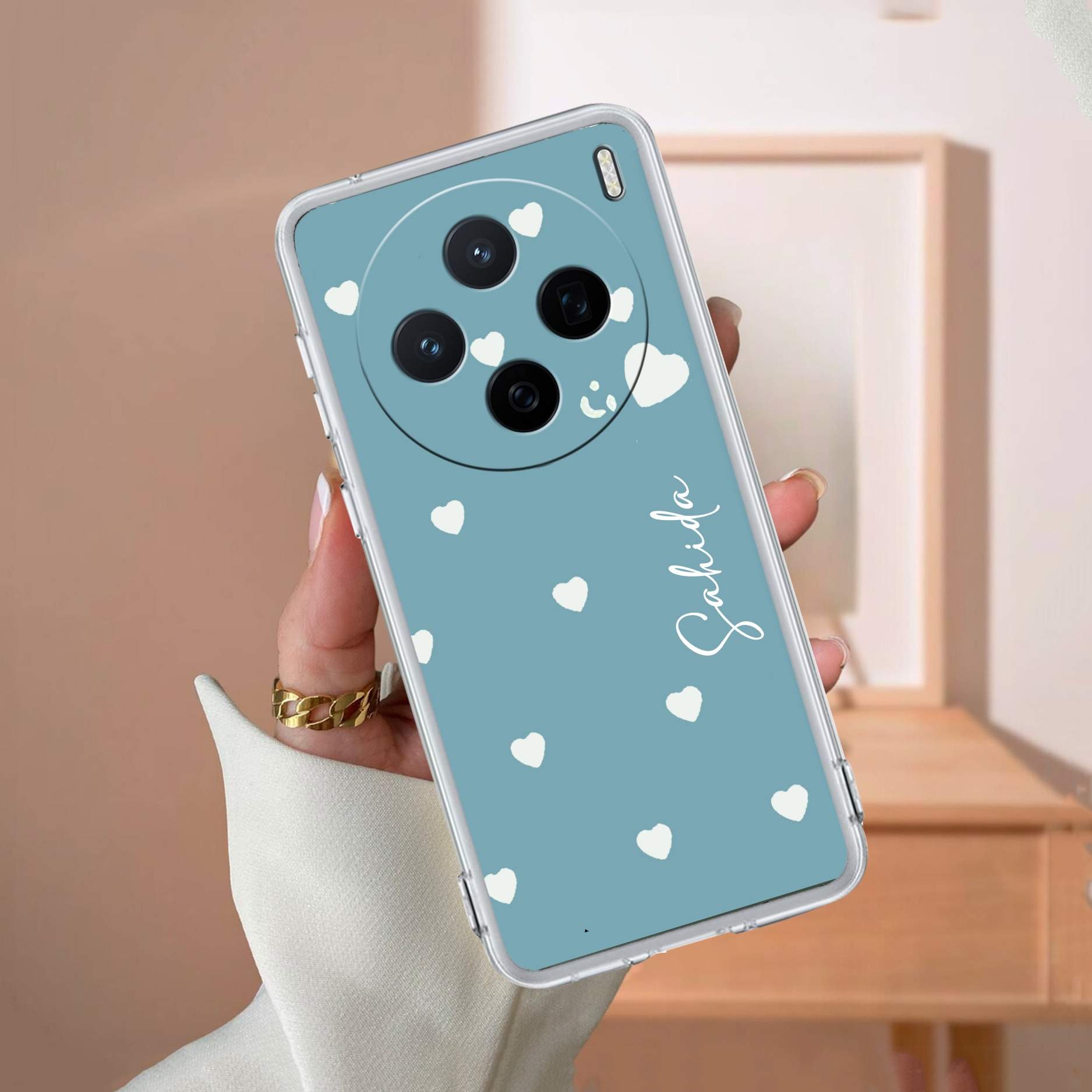 Be Loved Customize Transparent Silicon Case Sky Blue For Vivo