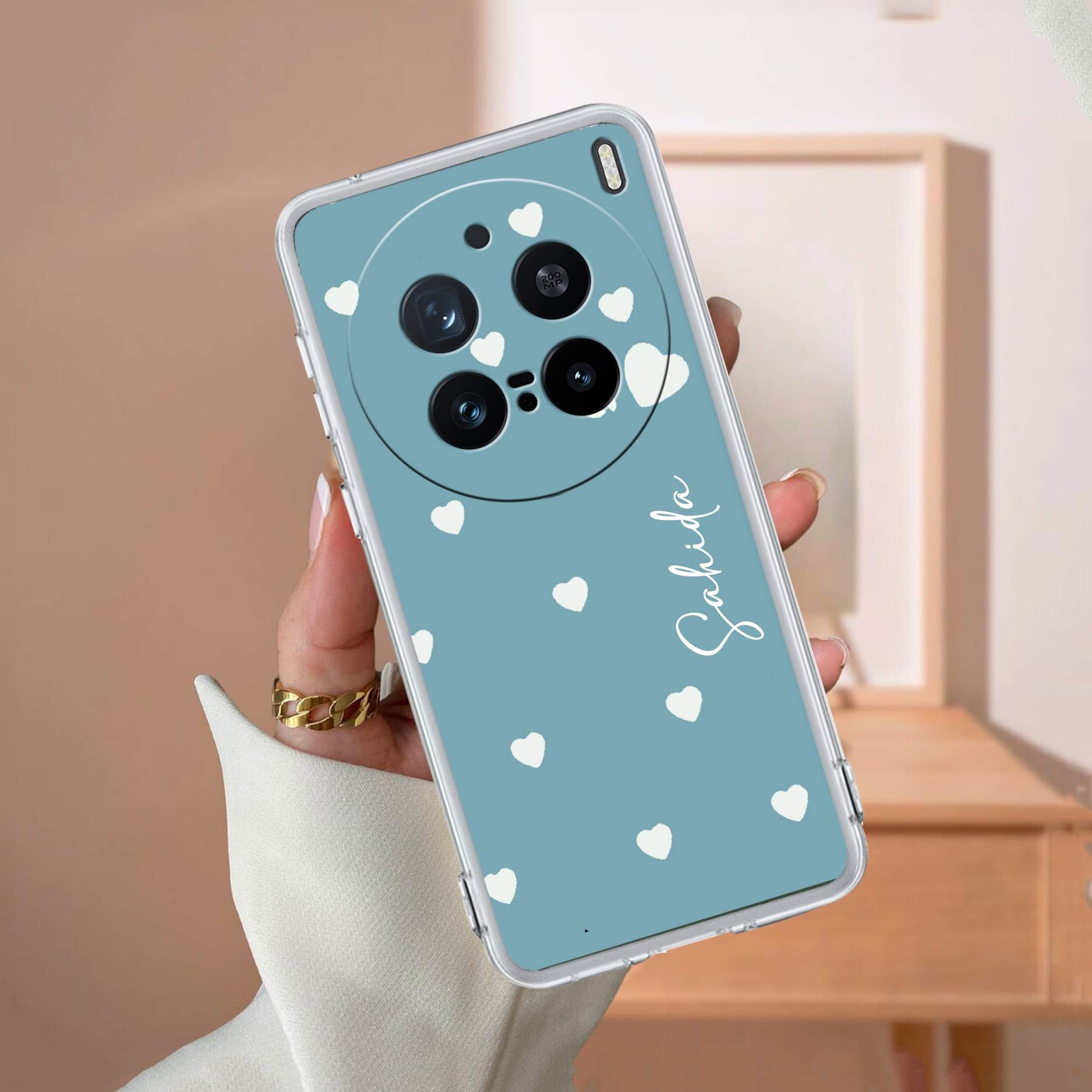 Be Loved Customize Transparent Silicon Case Sky Blue For Vivo