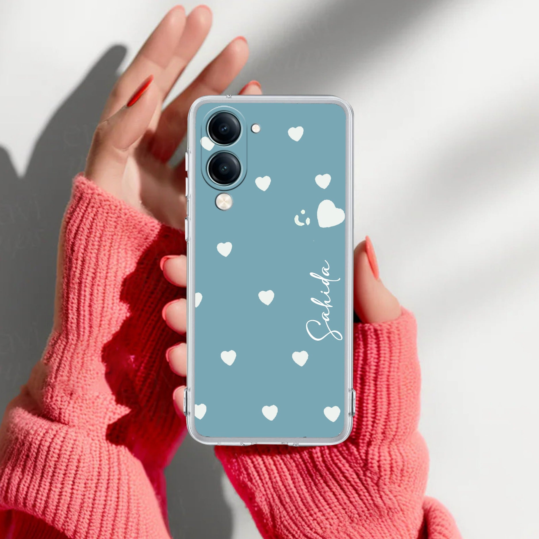 Be Loved Customize Transparent Silicon Case Sky Blue For Vivo T4 Lite 5G