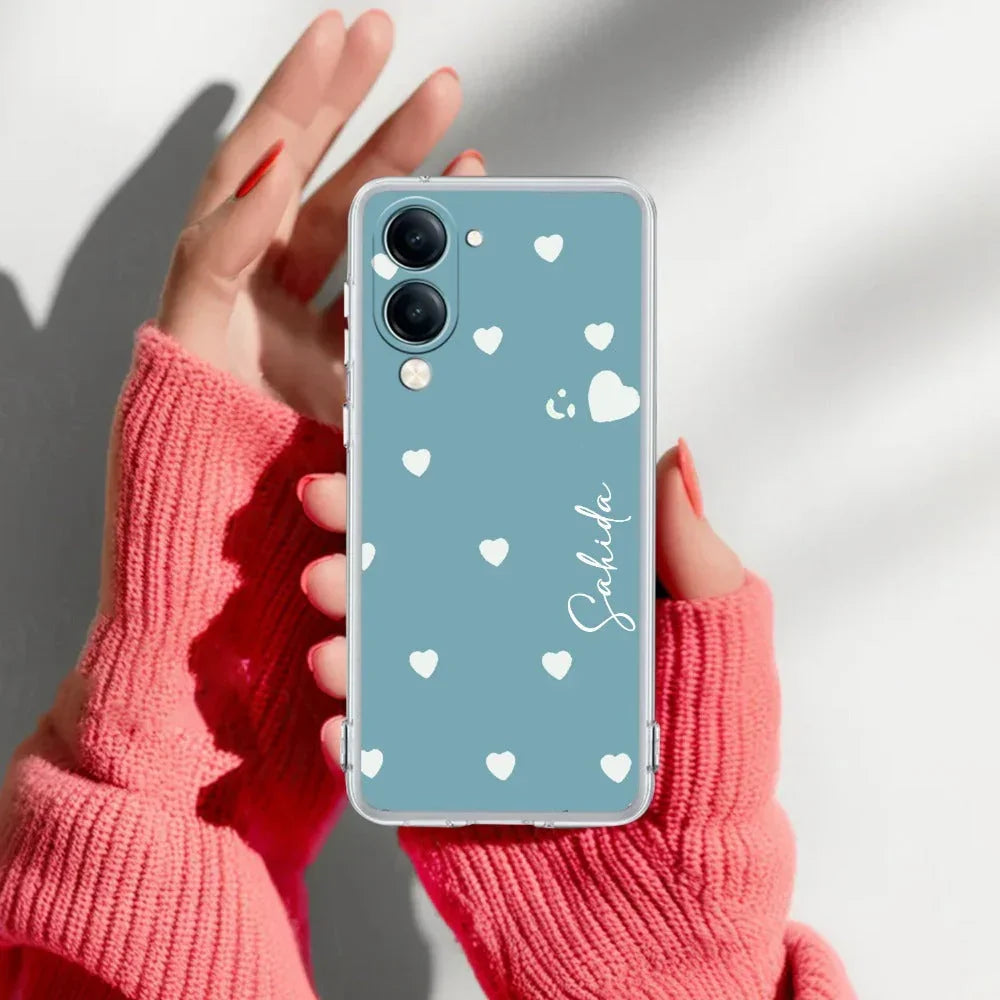 Be Loved Customize Transparent Silicon Case Sky Blue For Vivo Y19 5G