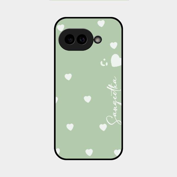Be Loved Customized Glass Case Cover Mint Green For Google Pixel 9A 5G