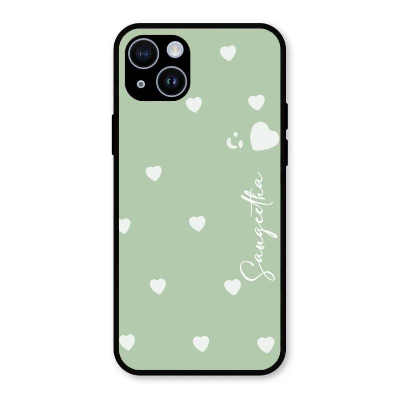 Be Loved Customized Glass Case Cover Mint Green For iPhone 14