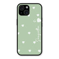 Be Loved Customized Glass Case Cover Mint Green For iPhone 15 Plus
