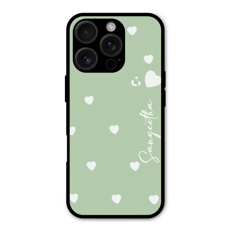 Be Loved Customized Glass Case Cover Mint Green For iPhone 16 Pro Max