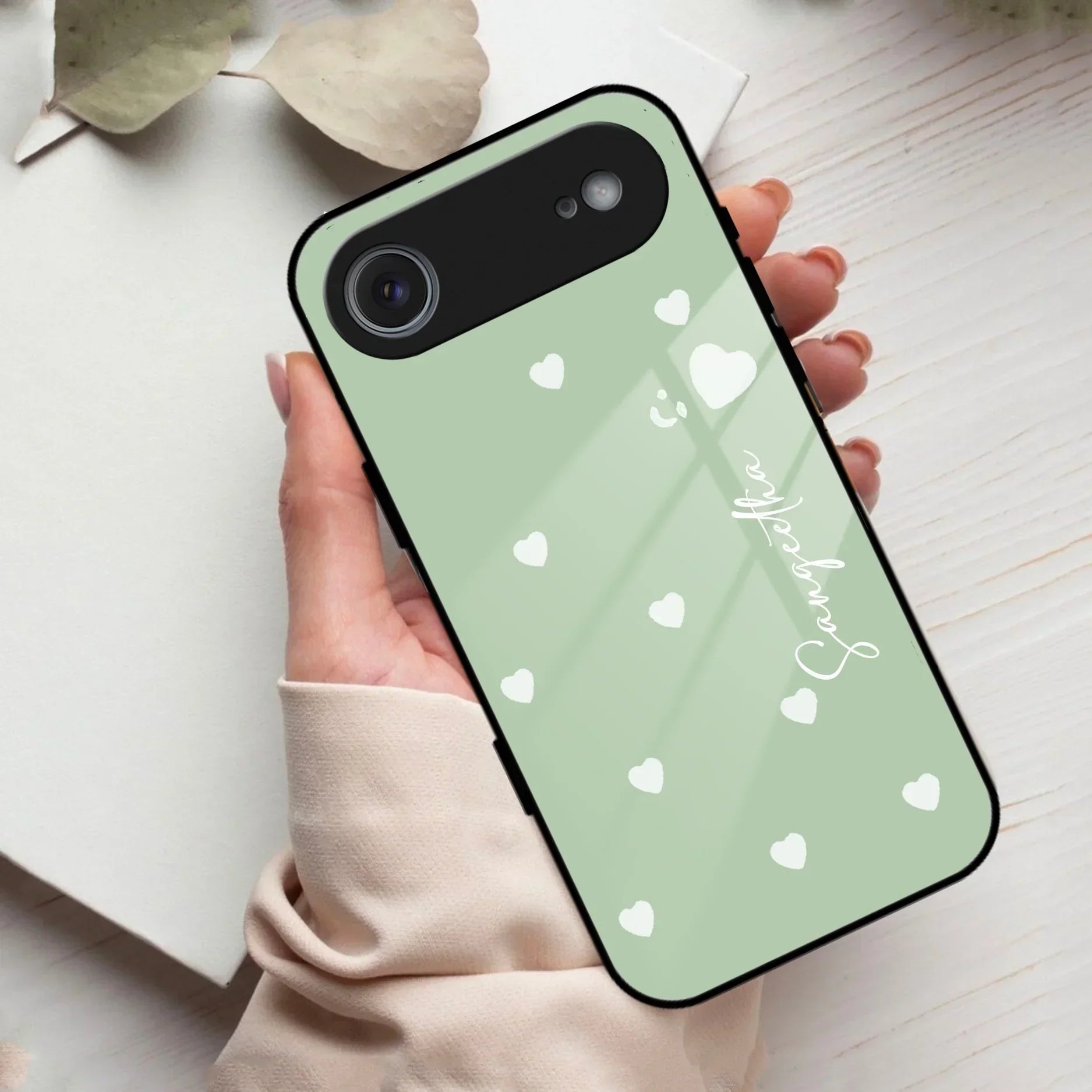 Be Loved Customized Glass Case Cover Mint Green For iPhone - ShopOnCliQ