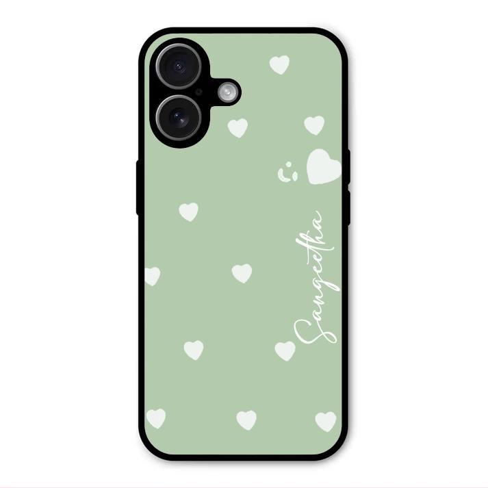 Be Loved Customized Glass Case Cover Mint Green For iPhone 17