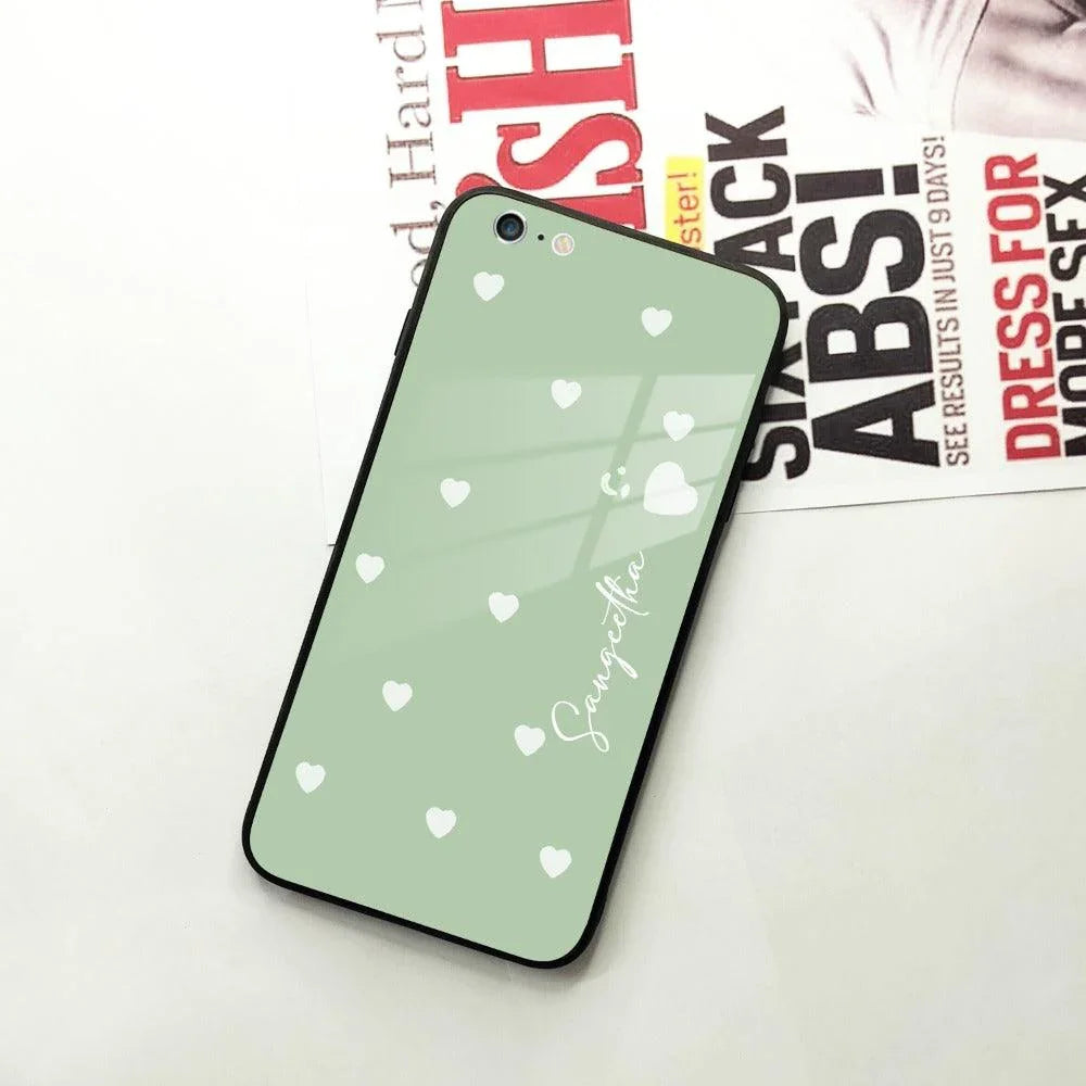Be Loved Customized Glass Case Cover Mint Green For iPhone - ShopOnCliQ