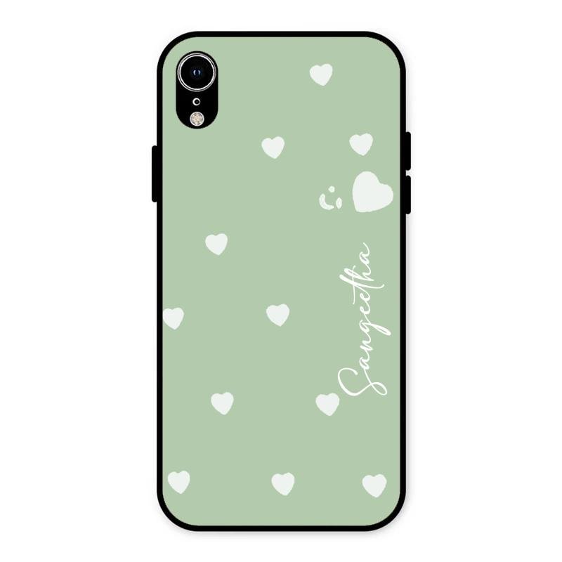 Be Loved Customized Glass Case Cover Mint Green For iPhone XR