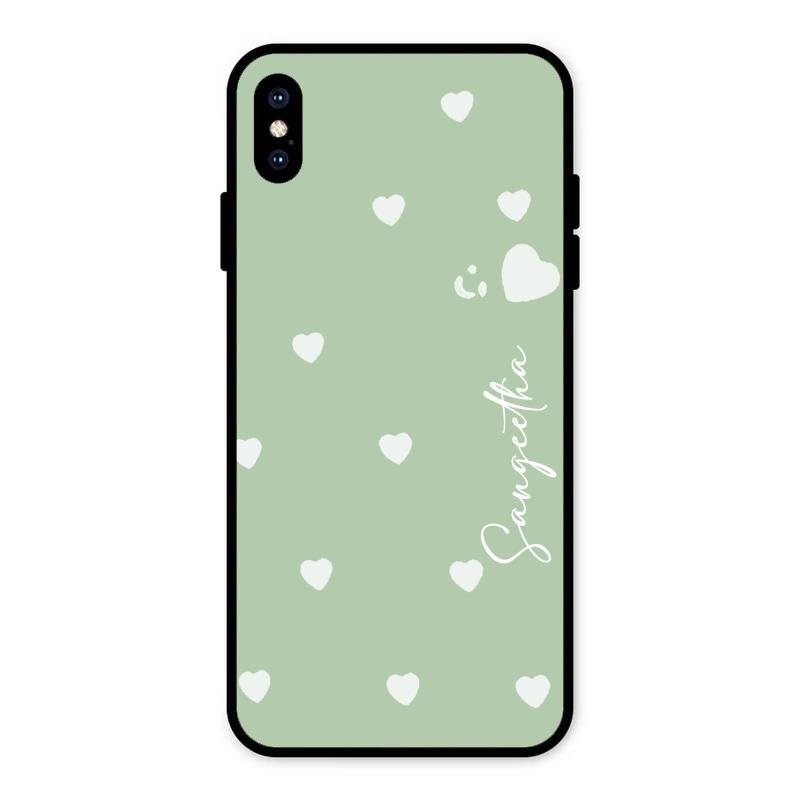 Be Loved Customized Glass Case Cover Mint Green For iPhone XS Max
