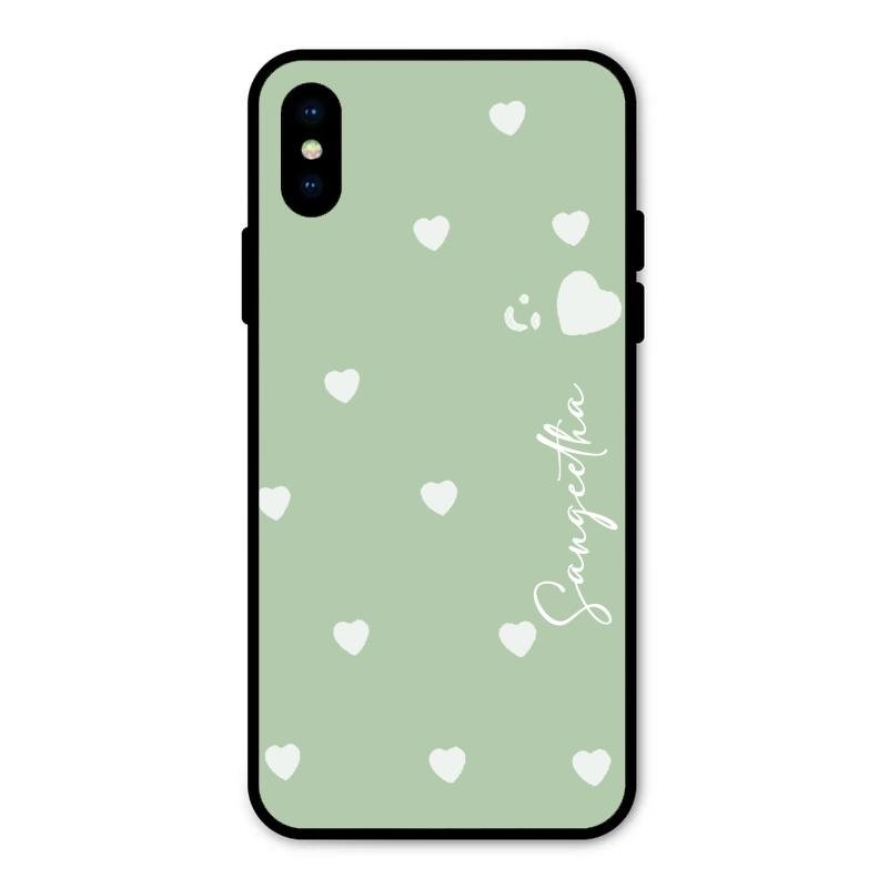 Be Loved Customized Glass Case Cover Mint Green For iPhone XS
