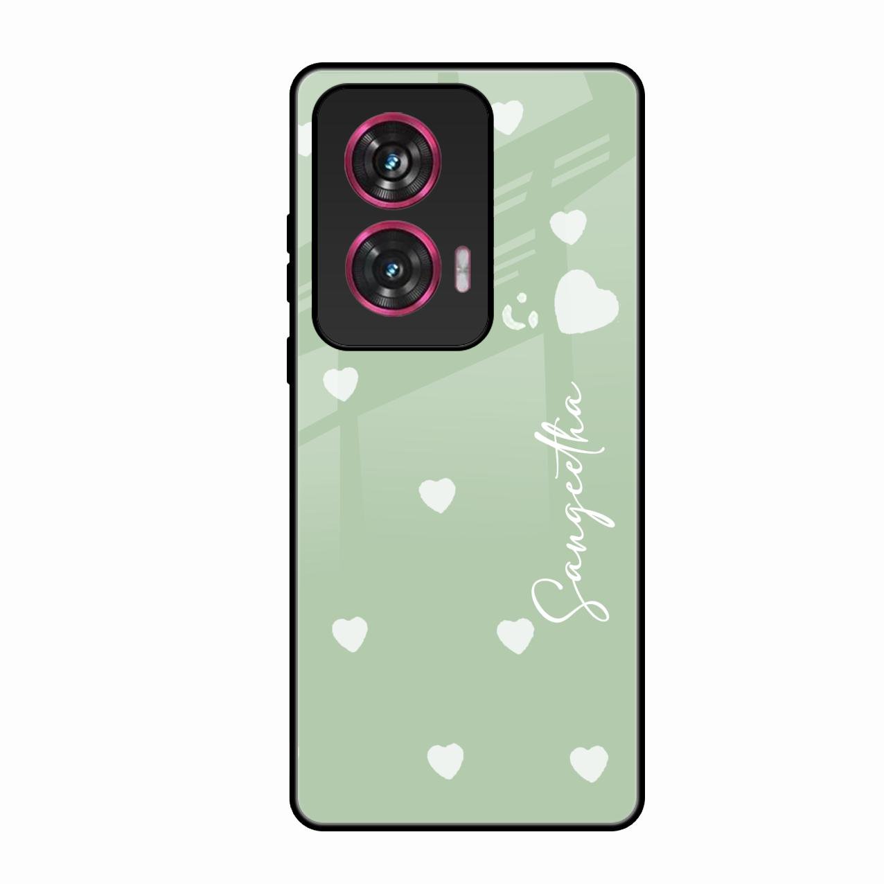 Be Loved Customized Glass Case Cover Mint Green For Motorola Edge 50 Fusion 5G