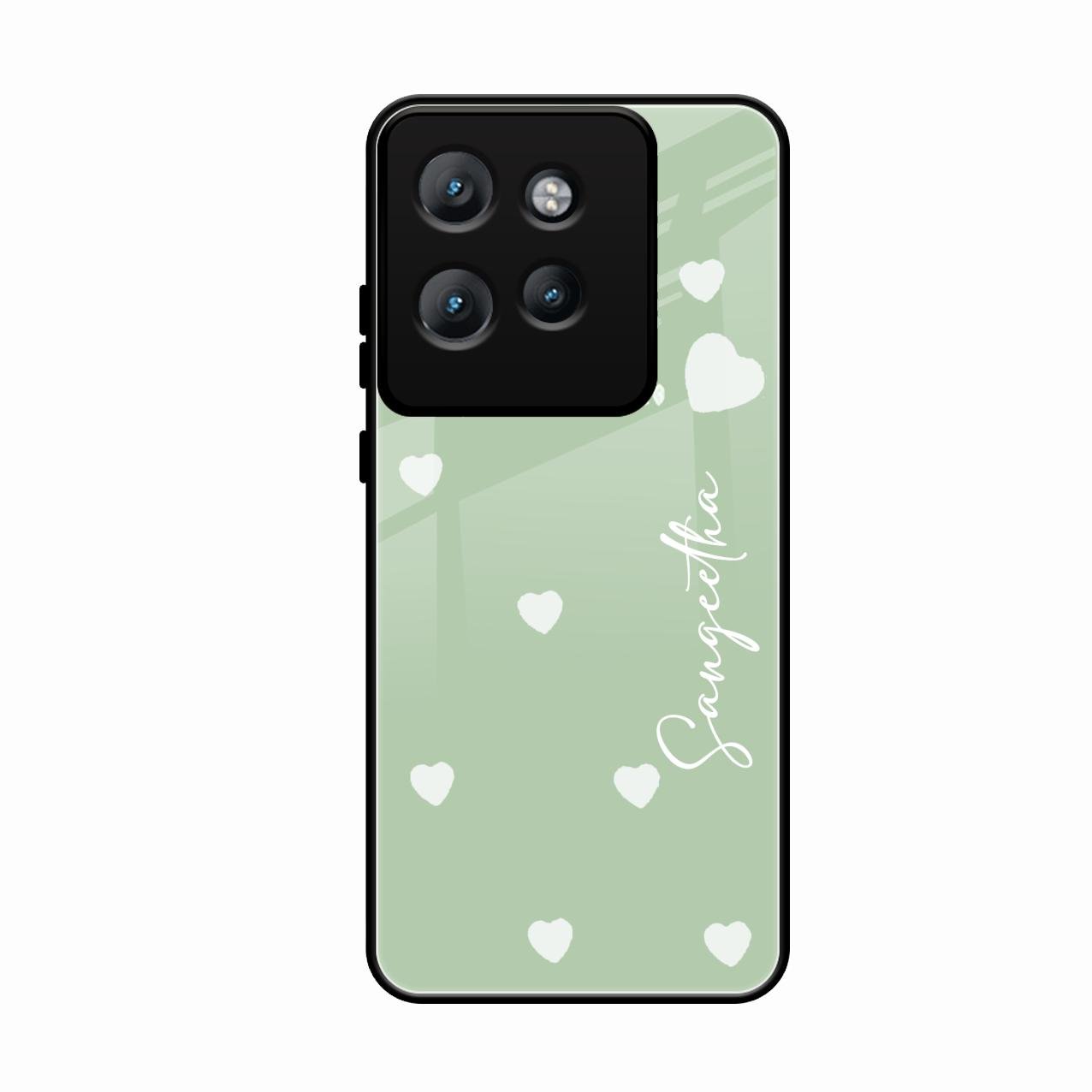 Be Loved Customized Glass Case Cover Mint Green For Motorola Edge 50 Neo