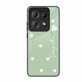 Be Loved Customized Glass Case Cover Mint Green For Motorola Edge 50 Pro