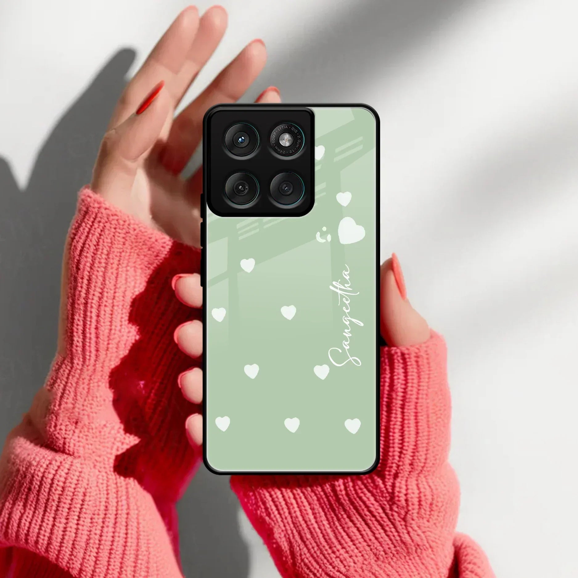 Be Loved Customized Glass Case Cover Mint Green For Motorola - ShopOnCliQ