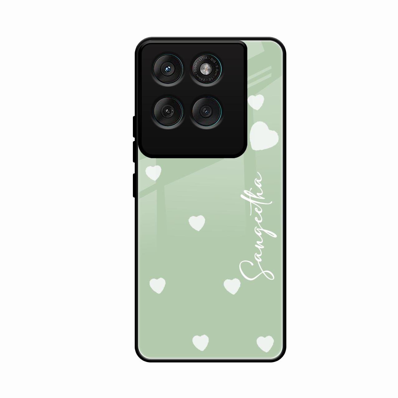 Be Loved Customized Glass Case Cover Mint Green For Motorola Edge 60 Pro 5G
