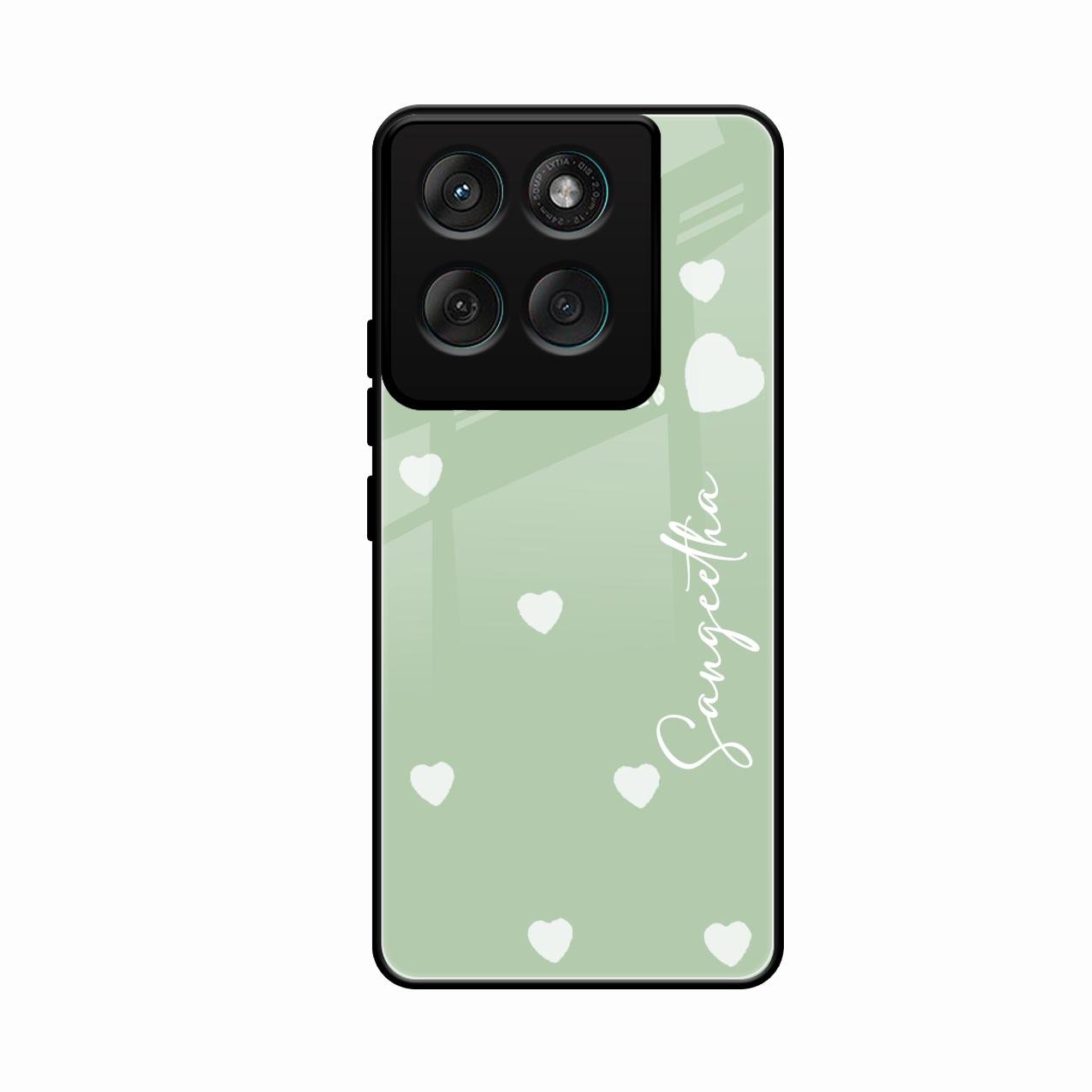 Be Loved Customized Glass Case Cover Mint Green For Motorola Edge 60 Stylus 5G