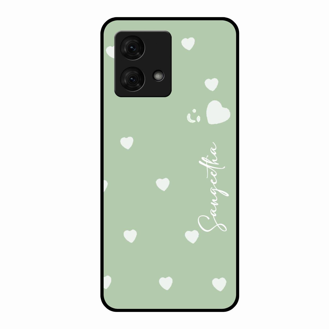 Be Loved Customized Glass Case Cover Mint Green For Motorola g84 5G
