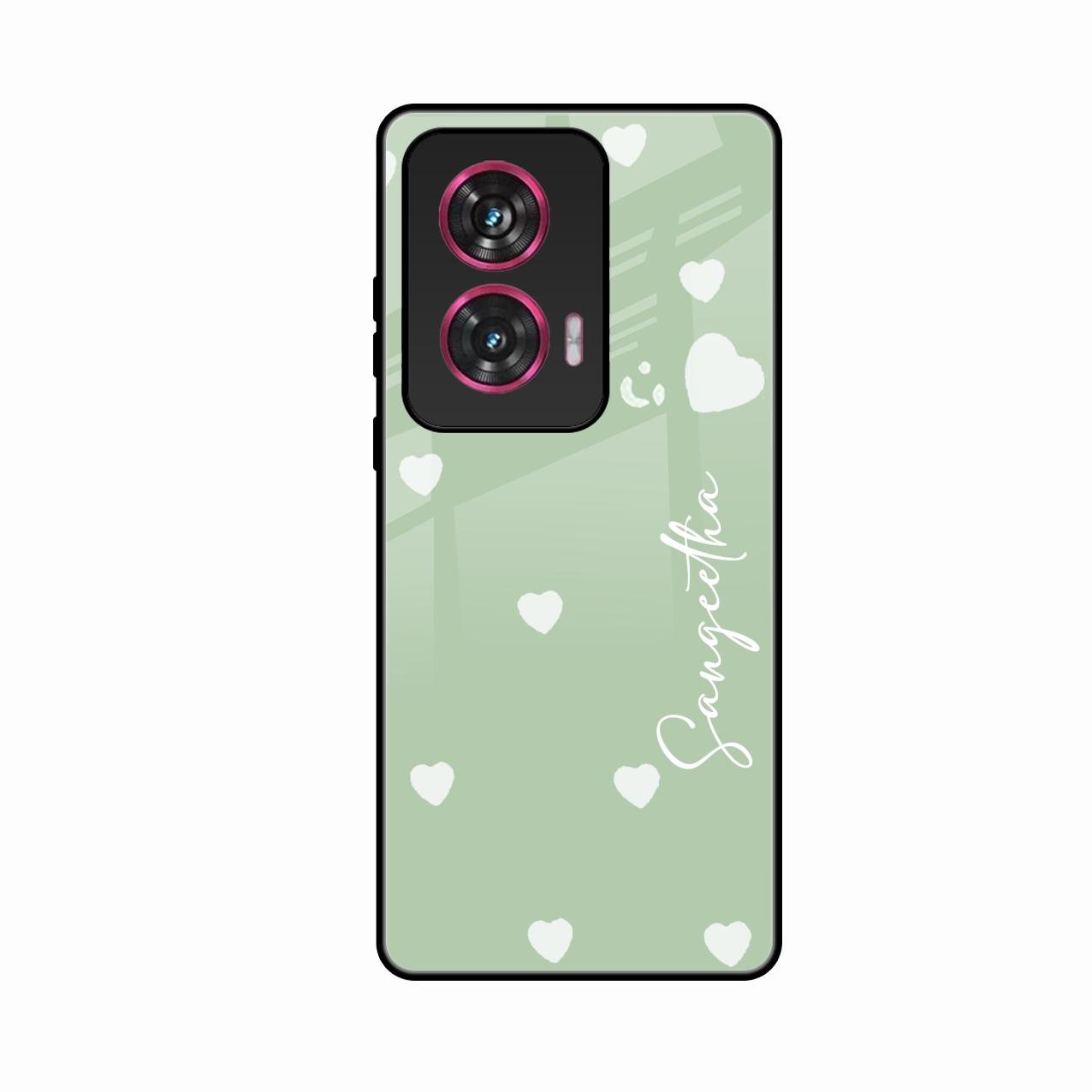 Be Loved Customized Glass Case Cover Mint Green For Motorola G96 5G