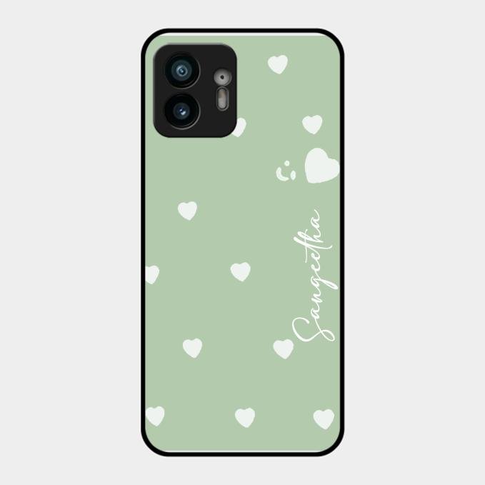 Be Loved Customized Glass Case Cover Mint Green For Nothing Phone 2