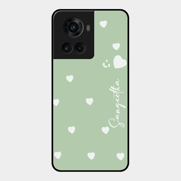 Be Loved Customized Glass Case Cover Mint Green For Oneplus 10R 5G