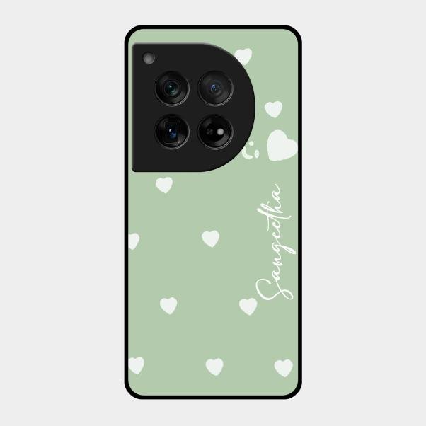 Be Loved Customized Glass Case Cover Mint Green For Oneplus 12 5G
