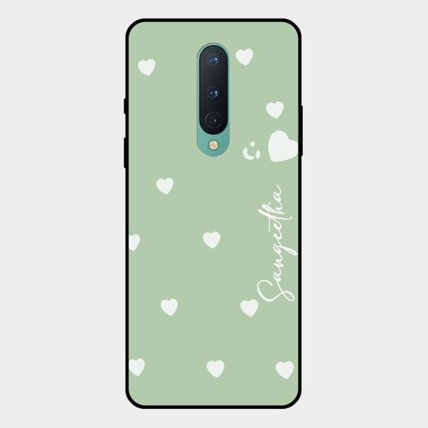 Be Loved Customized Glass Case Cover Mint Green For Oneplus 8